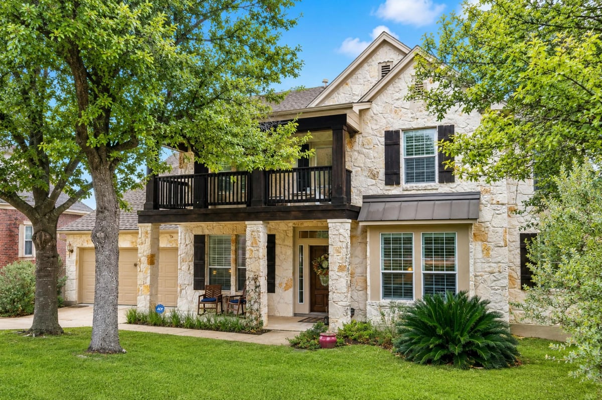 View 7124 Via Dono DR in Heights At Loma Vista 7124 Via Dono DR - front exterior - Luxury home in Heights At Loma Vista, Austin, TX