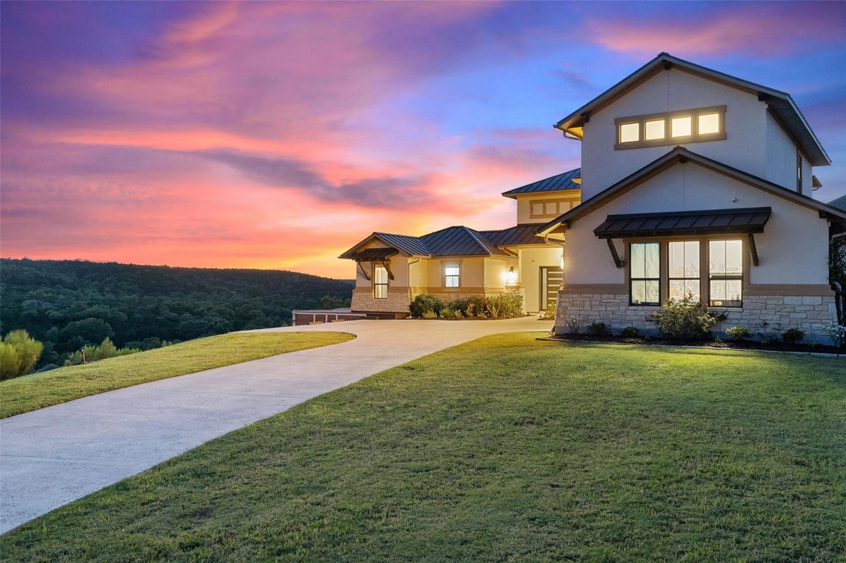 View 713 Laughing Dog CT in Grand Mesa At Crystal Falls Sec 7 713 Laughing Dog CT - front exterior - Luxury home in Grand Mesa At Crystal Falls Sec 7, Leander, TX