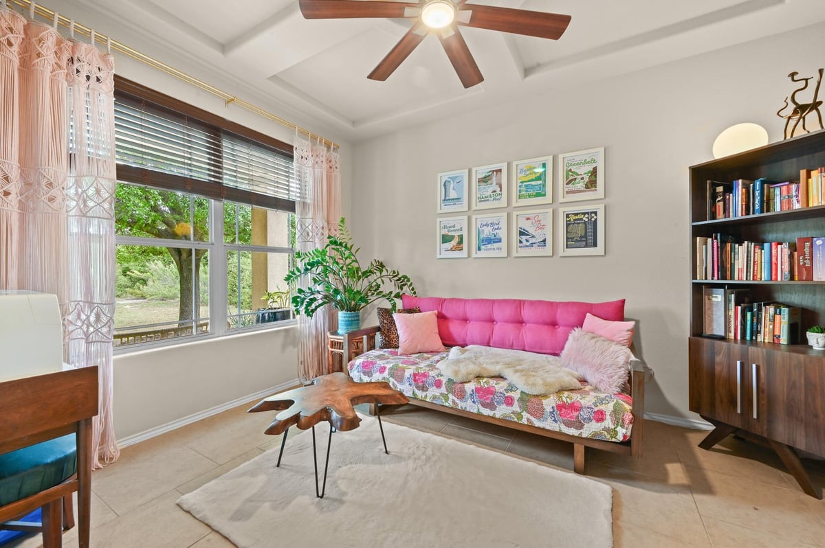 Primary bedroom at 7201 Lookout Bluff Ter Unit #D14 - 3 bed 2 bath home