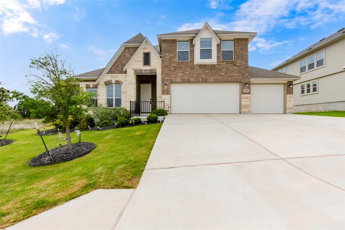 View 728 Marbella Vista Way in MARBELLA 728 Marbella Vista Way - front exterior - Luxury home in MARBELLA, Leander, TX