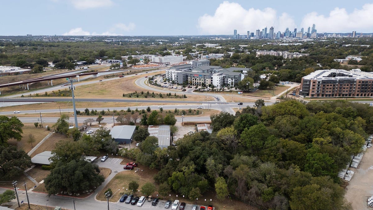 View 729 Airport BLVD in Walker 729 Airport BLVD - aerial view with 729 Airport Blvd in Austin - Luxury home in Walker, Austin, TX