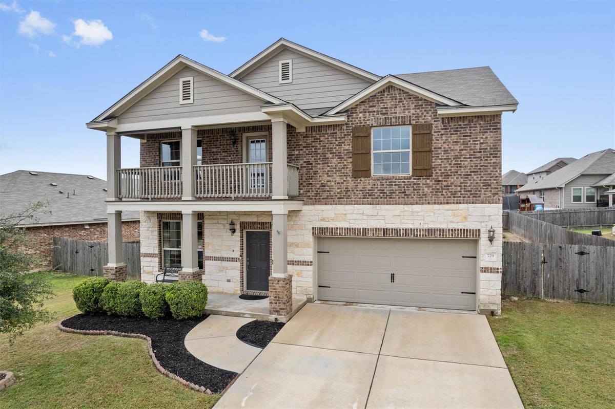 View 729 Coltrane DR in Penley Park 729 Coltrane DR - front exterior - Luxury home in Penley Park, Pflugerville, TX