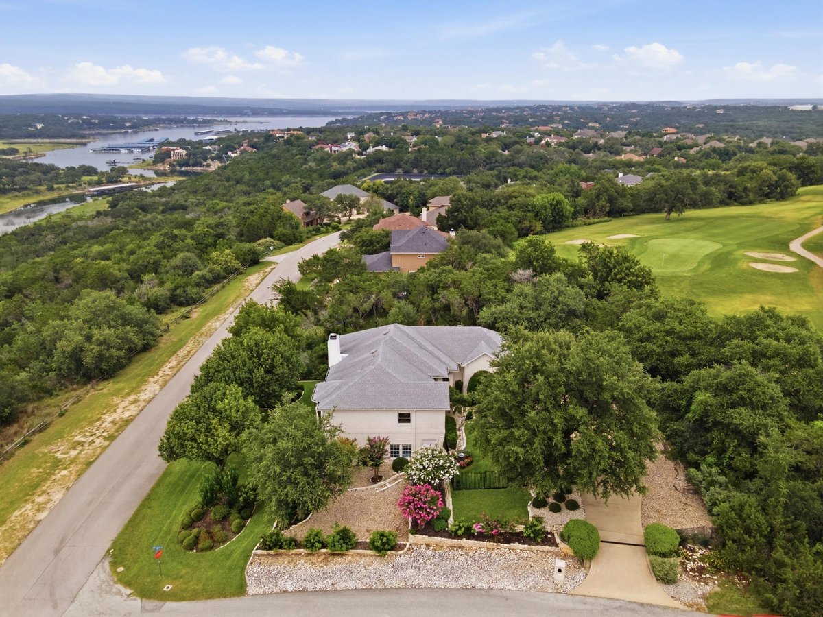 View 730 Golf Crest Ln in Lakeway Sec 28-C 730 Golf Crest Ln - front exterior - Luxury home in Lakeway Sec 28-C, Lakeway, TX