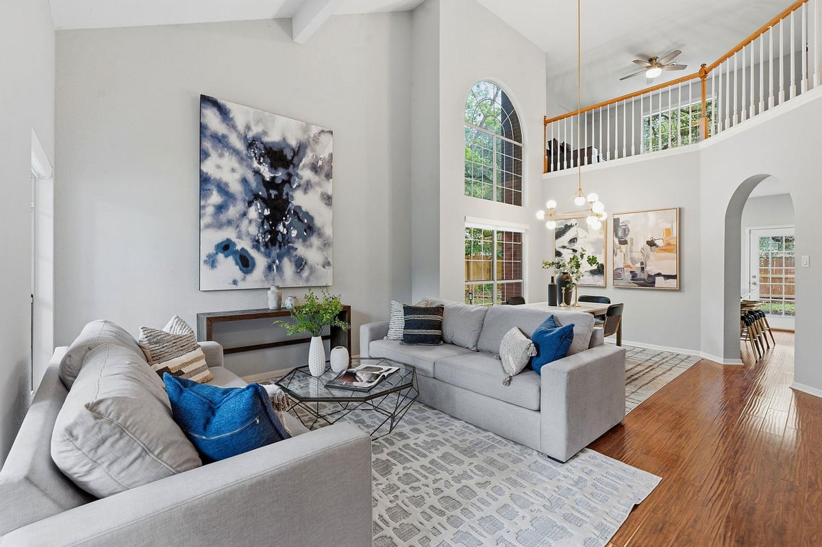 Living area at 7302 John Blocker Dr - 3 bed 2 bath home