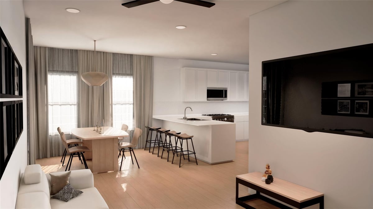 Primary bedroom at 7310 Carver Ave Unit #2 - 3 bed 2 bath home