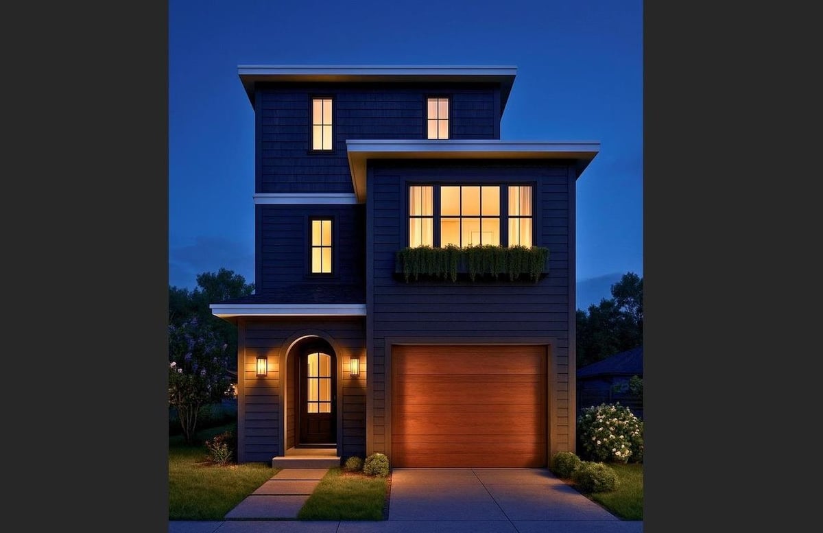 7310 Woodrow St - front exterior - Luxury home in Crestview Add Sec 06, Austin, TX