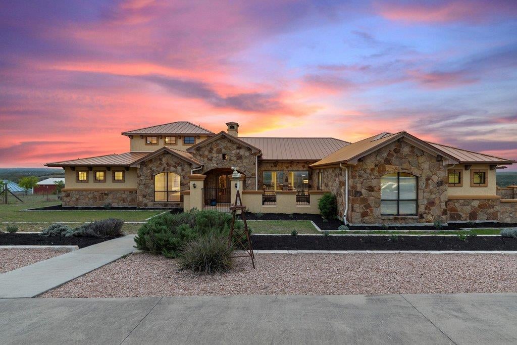 View 733 Dawn Vw in Sycamore Creek 733 Dawn Vw - front exterior - Luxury home in Sycamore Creek, Dripping Springs, TX