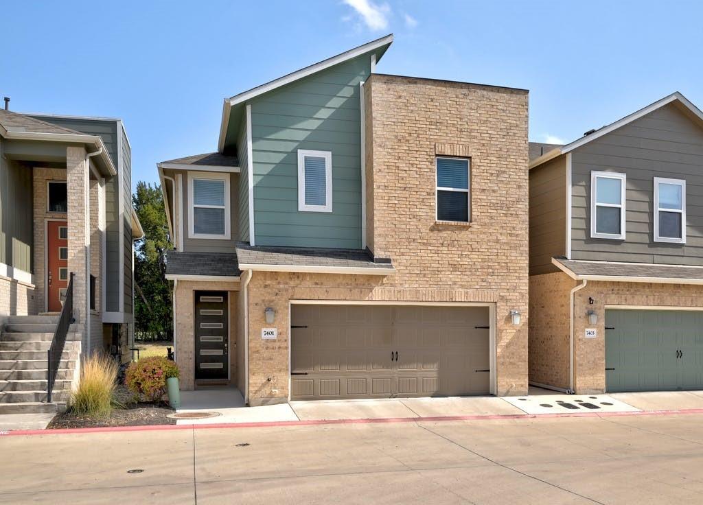 View 7401 Merrick Ln Unit #46 in Highmark 7401 Merrick Ln Unit #46 - front exterior - Luxury home in Highmark, Austin, TX