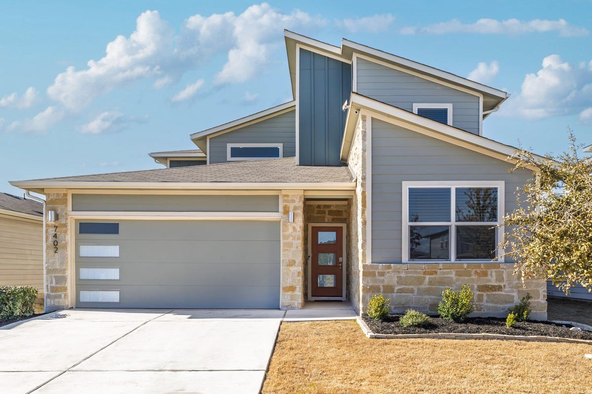 View 7402 Sagira Path in Parker Station 7402 Sagira Path - front exterior - Luxury home in Parker Station, Austin, TX