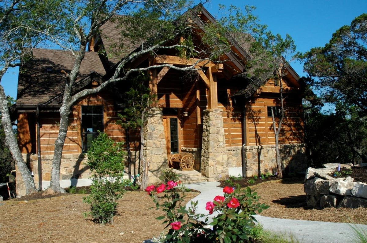 View 7412 Calming CT in Bluffs 7412 Calming CT - front exterior - Luxury home in Bluffs, Jonestown, TX