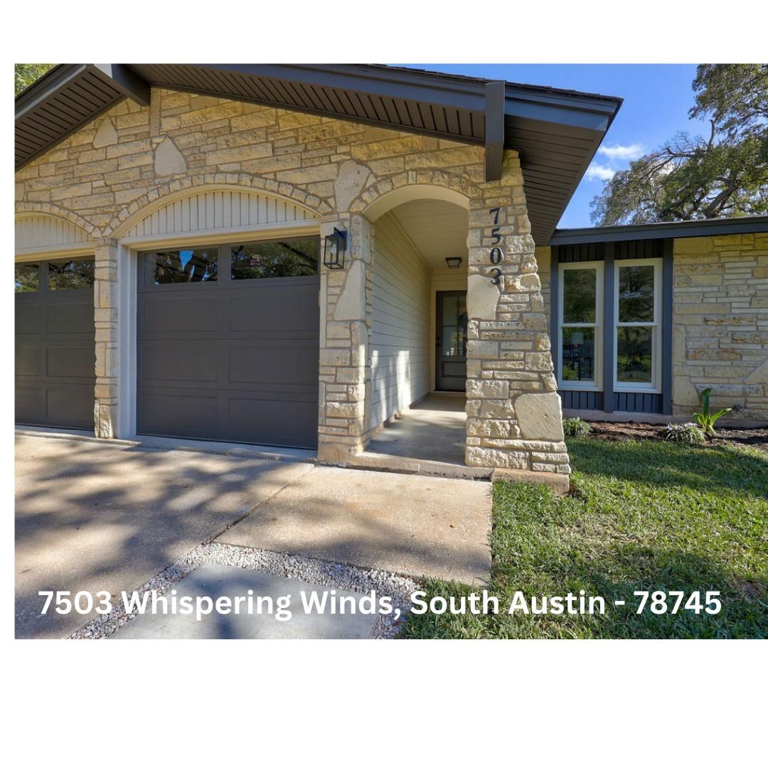 View 7503 Whispering Winds Dr in Whispering Oaks 03 7503 Whispering Winds Dr - front exterior - Luxury home in Whispering Oaks 03, Austin, TX