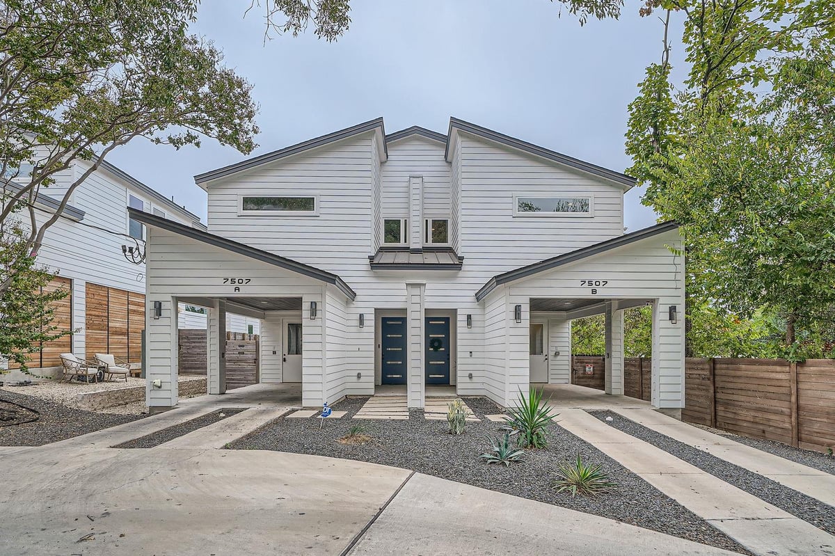 View 7507 Bethune Ave Unit #B in St Johns College 7507 Bethune Ave Unit #B - front exterior - Luxury home in St Johns College, Austin, TX
