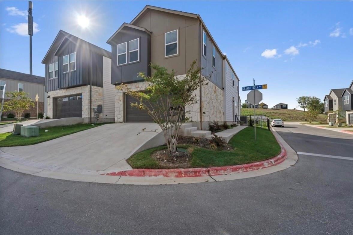 View 7604 Grand Linden Way Unit #18 in Easton Park 7604 Grand Linden Way Unit #18 - front exterior - Luxury home in Easton Park, Austin, TX