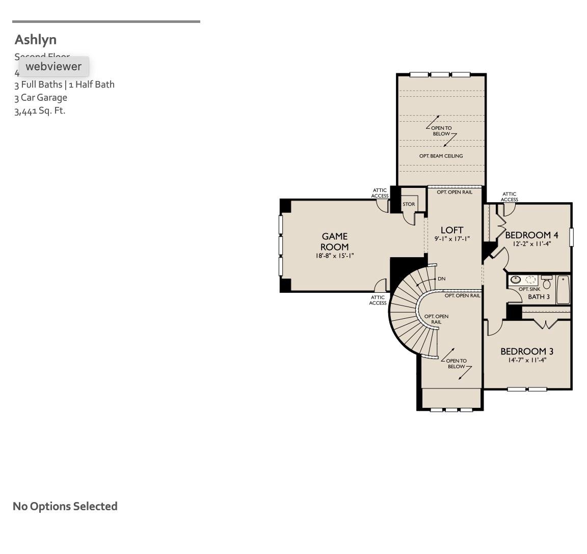 Primary bedroom at 7616 Montage Dr - 4 bed 3 bath home
