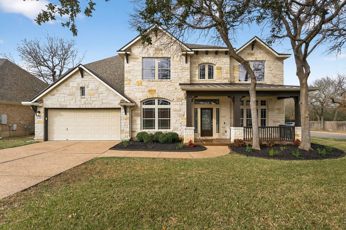 View 7700 Mitra DR in Meridian Sec D Ph 01 Amd 7700 Mitra DR - front exterior - Luxury home in Meridian Sec D Ph 01 Amd, Austin, TX