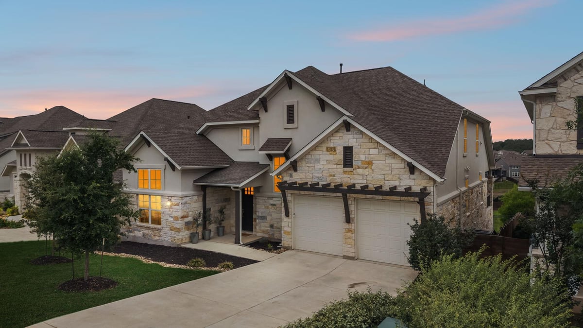 View 7708 Alouette Dr in Provence 7708 Alouette Dr - front exterior - Luxury home in Provence, Austin, TX