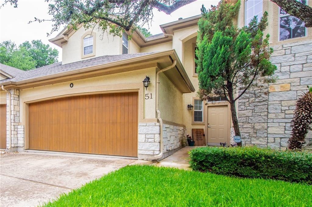 View 7708 San Felipe Blvd Unit #51 in San Felipe Townhomes 7708 San Felipe Blvd Unit #51 - front exterior - Luxury home in San Felipe Townhomes, Austin, TX