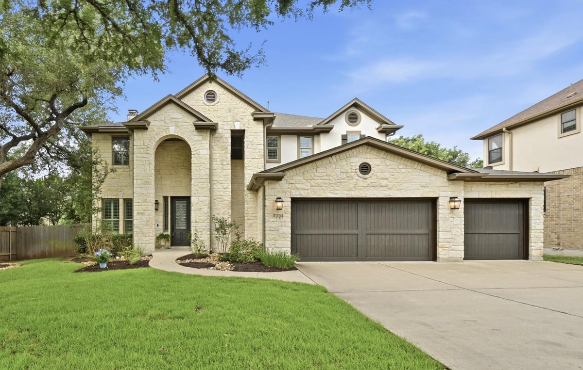 View 7721 Haggans LN in Circle C Golf Estates Ph 02 7721 Haggans LN - front exterior - Luxury home in Circle C Golf Estates Ph 02, Austin, TX