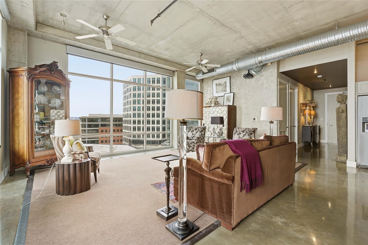 Primary bedroom at 800 W 5th St Unit #1001 - 2 bed 2 bath home