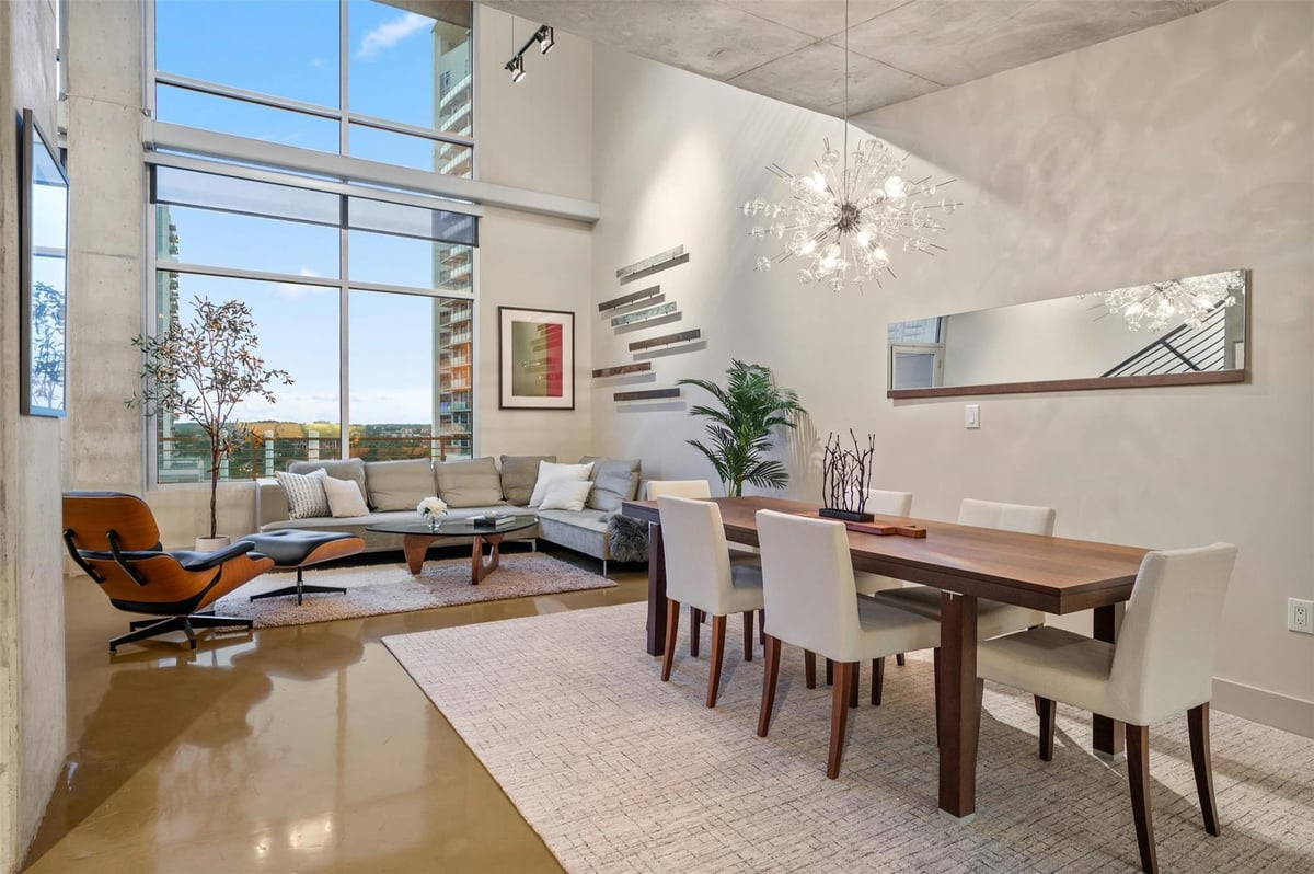 Primary bedroom at 800 W 5th St Unit #1104 - 2 bed 2 bath home