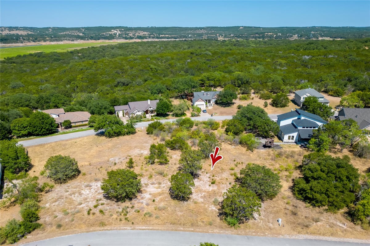 View 800 Wesley Ridge Dr in The Point At Ridge Harbor 800 Wesley Ridge Dr - front exterior - Luxury lot in The Point At Ridge Harbor, Spicewood, TX