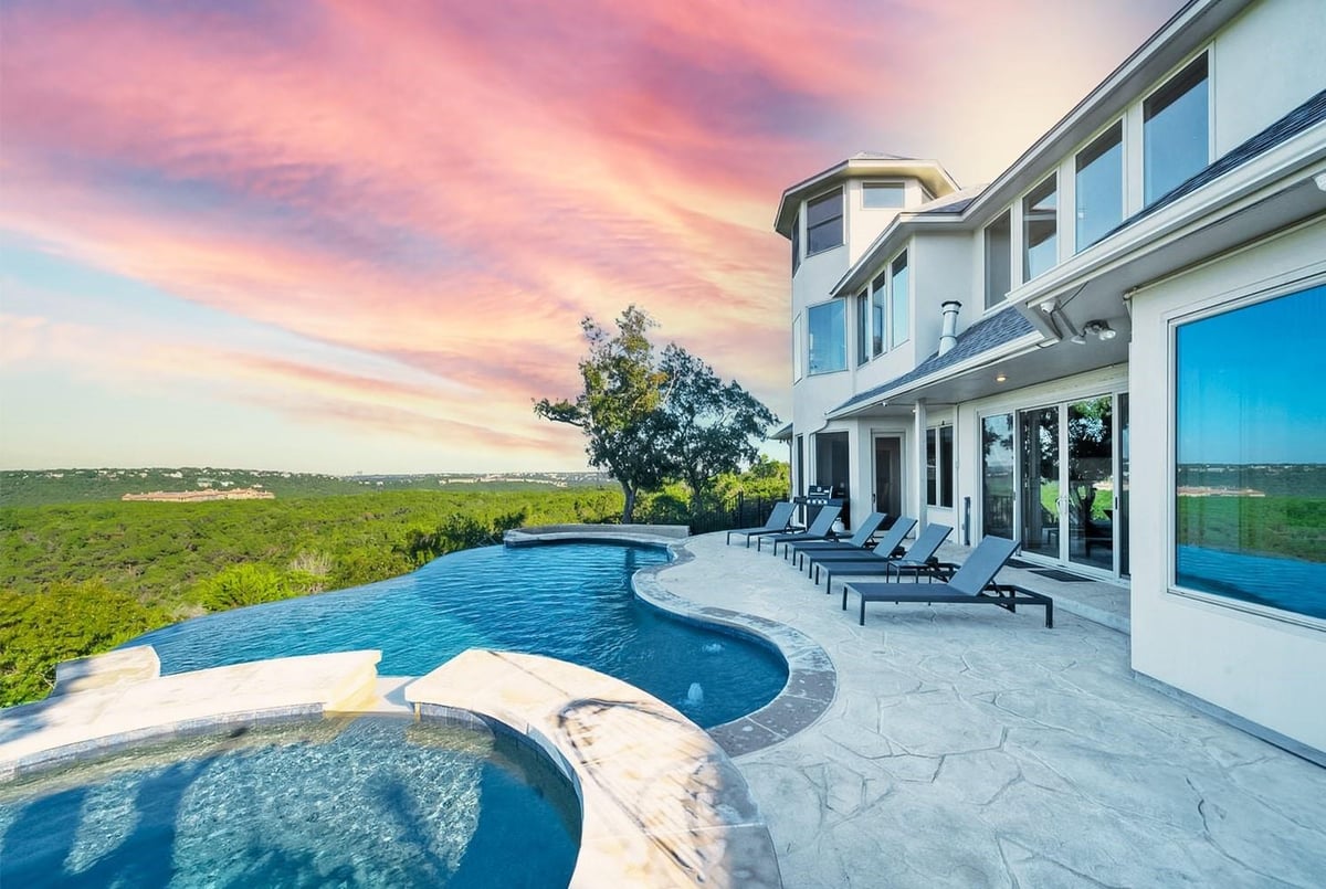 View 8000 Two Coves DR in Westcliff Sec 01-A 8000 Two Coves DR - front exterior - Luxury home in Westcliff Sec 01-A, Austin, TX