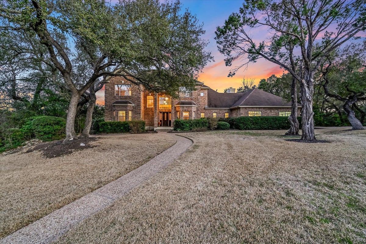 View 8001 Bell Mountain Dr in Long Canyon Ph 01-A 8001 Bell Mountain Dr - front exterior - Luxury home in Long Canyon Ph 01-A, Austin, TX