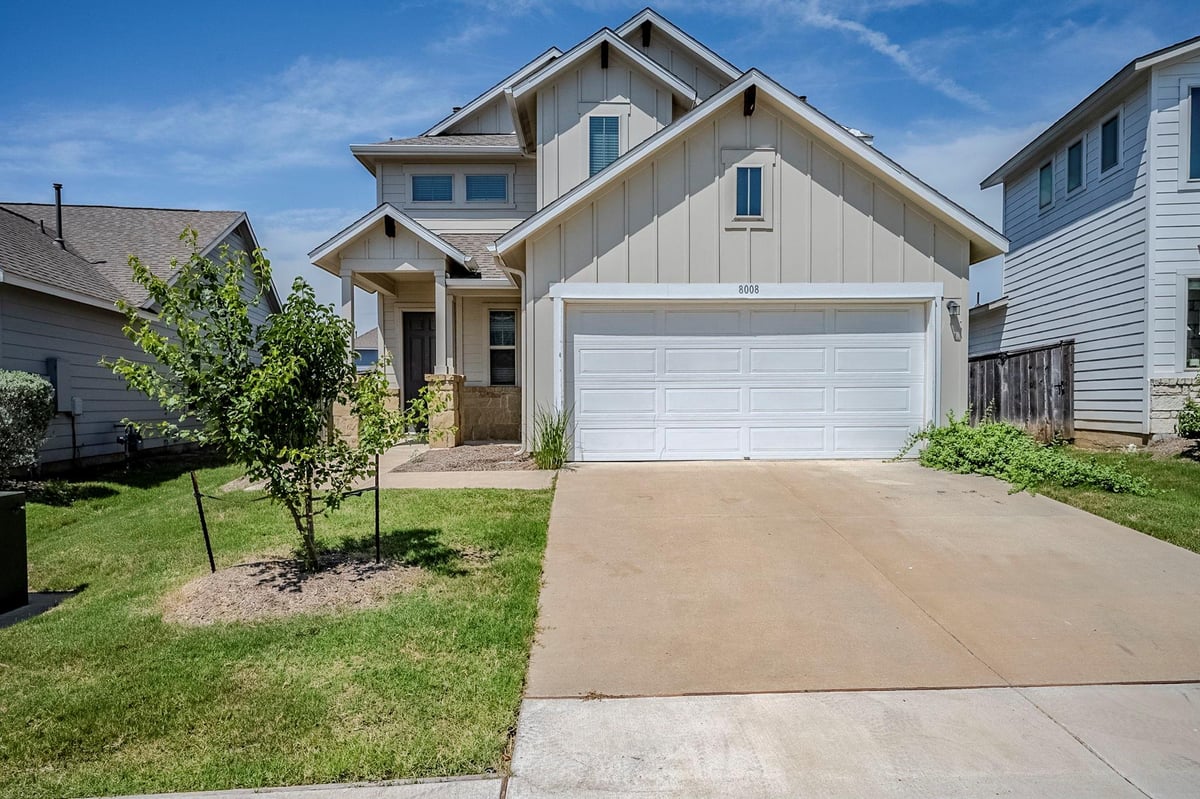 8008 Cottage Rose Dr - front exterior - Luxury home in Addison Sec 3, Austin, TX