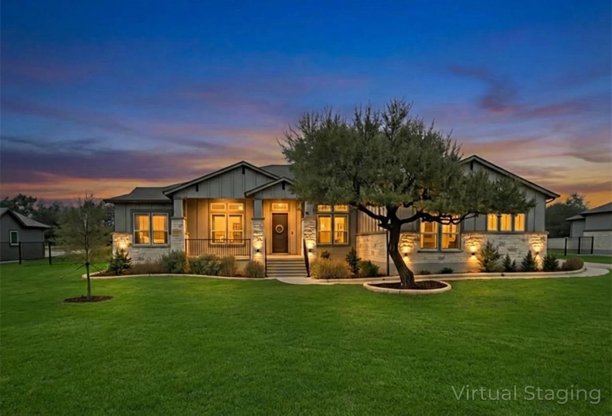 View 805 Gipper Ln in Reagans Overlook Ph 3 805 Gipper Ln - front exterior - Luxury home in Reagans Overlook Ph 3, Leander, TX