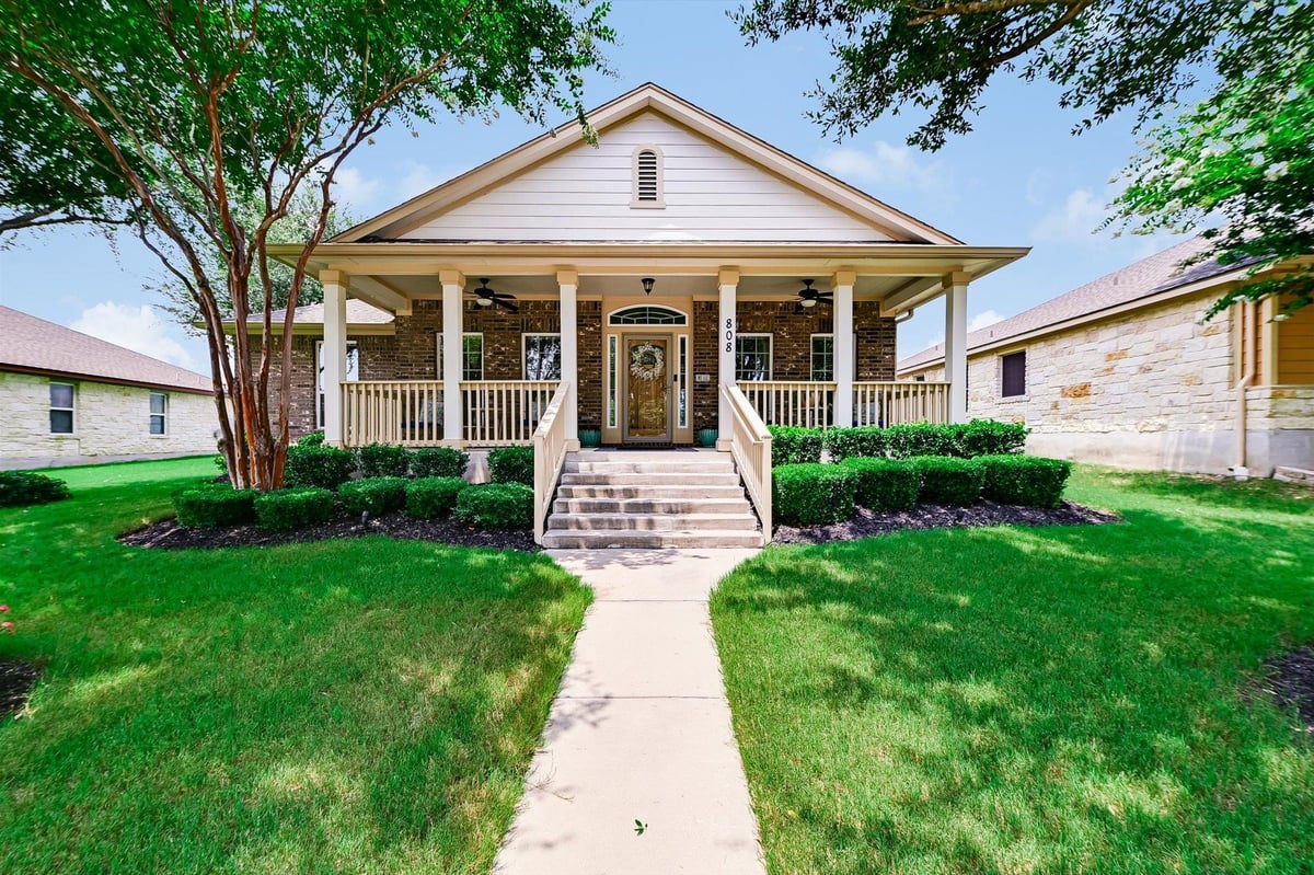 View 808 Walnut Canyon BLVD in Highland Park Ph B Sec 4 808 Walnut Canyon BLVD - front exterior - Luxury home in Highland Park Ph B Sec 4, Pflugerville, TX