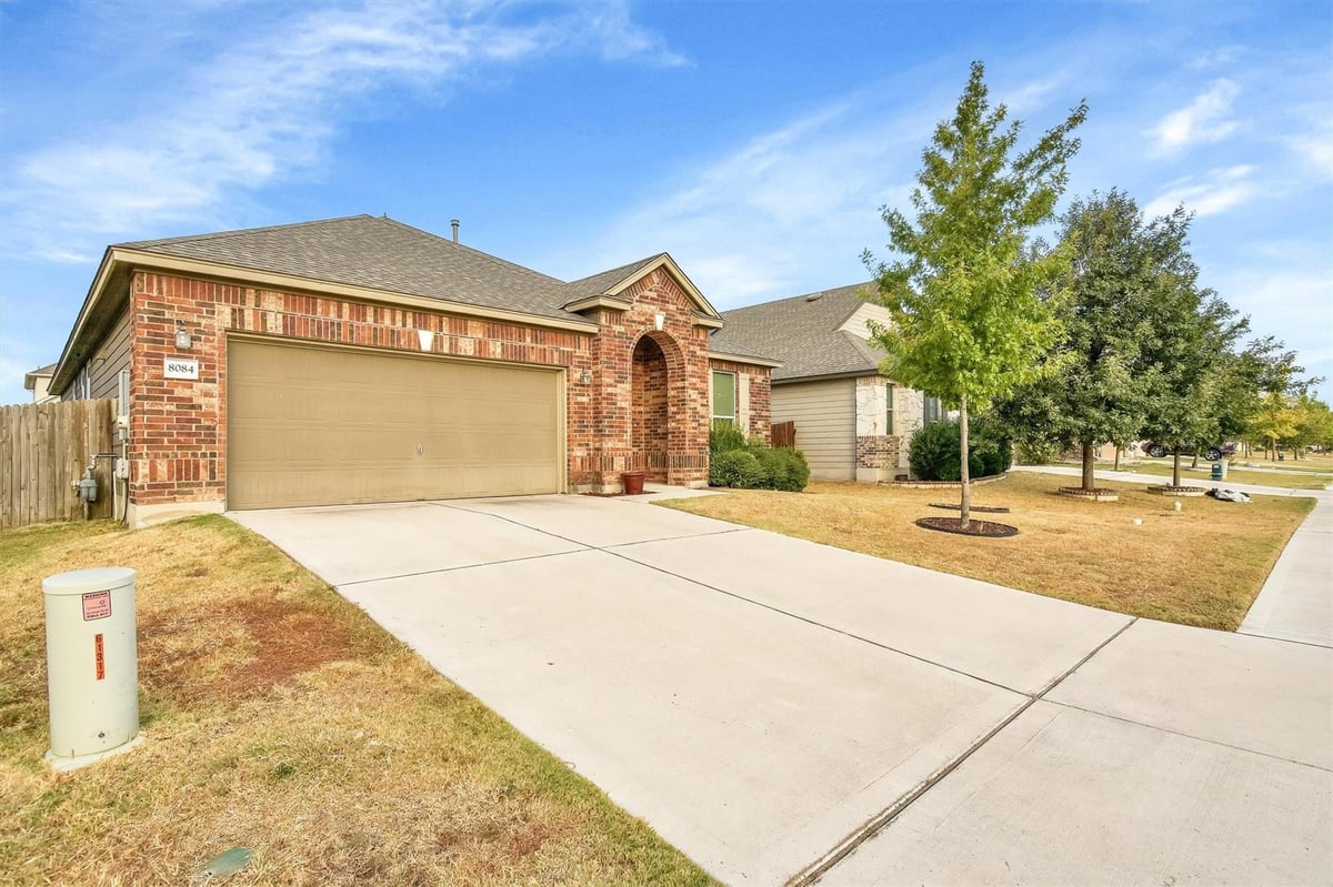 View 8084 Gato Ln in Siena 8084 Gato Ln - front exterior - Luxury home in Siena, Round Rock, TX