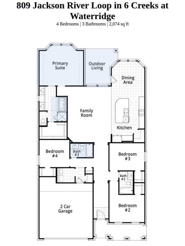 Living area at 809 Jackson River Loop - 4 bed 3 bath home