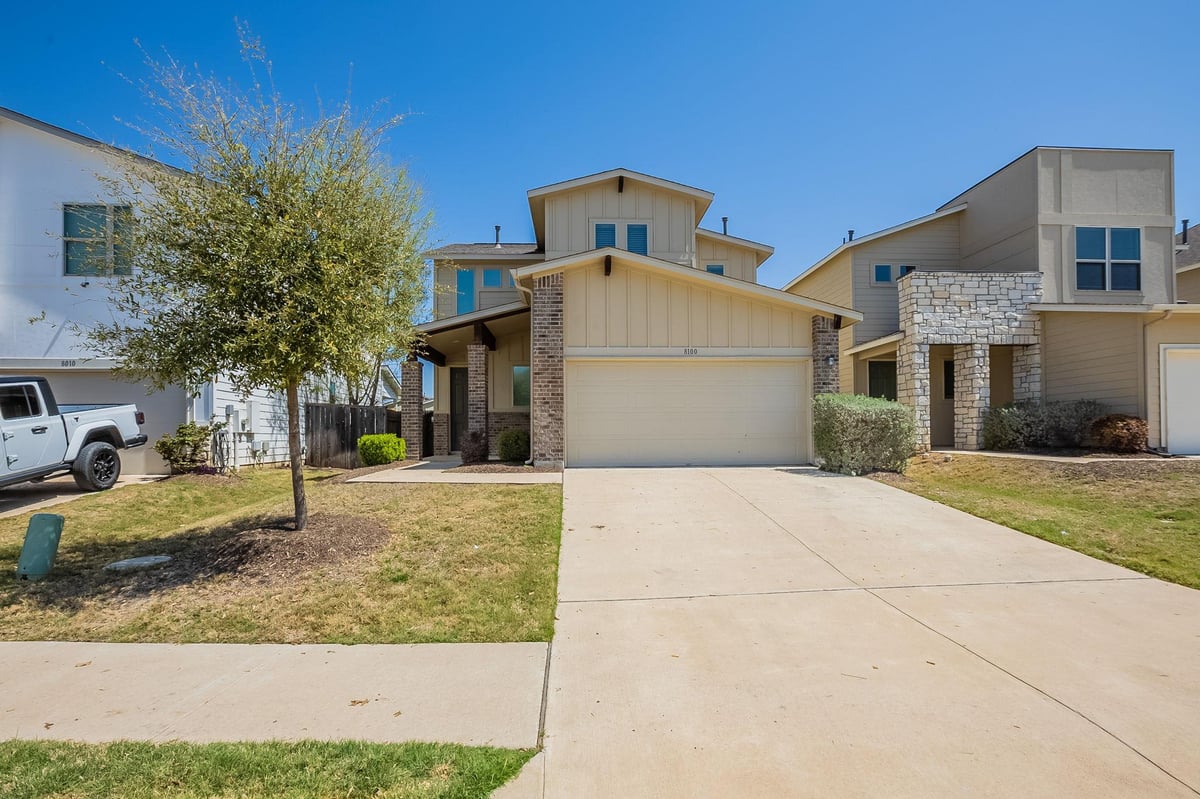 8100 Cottage Rose Dr - front exterior - Luxury home in Addison Sec 3, Austin, TX