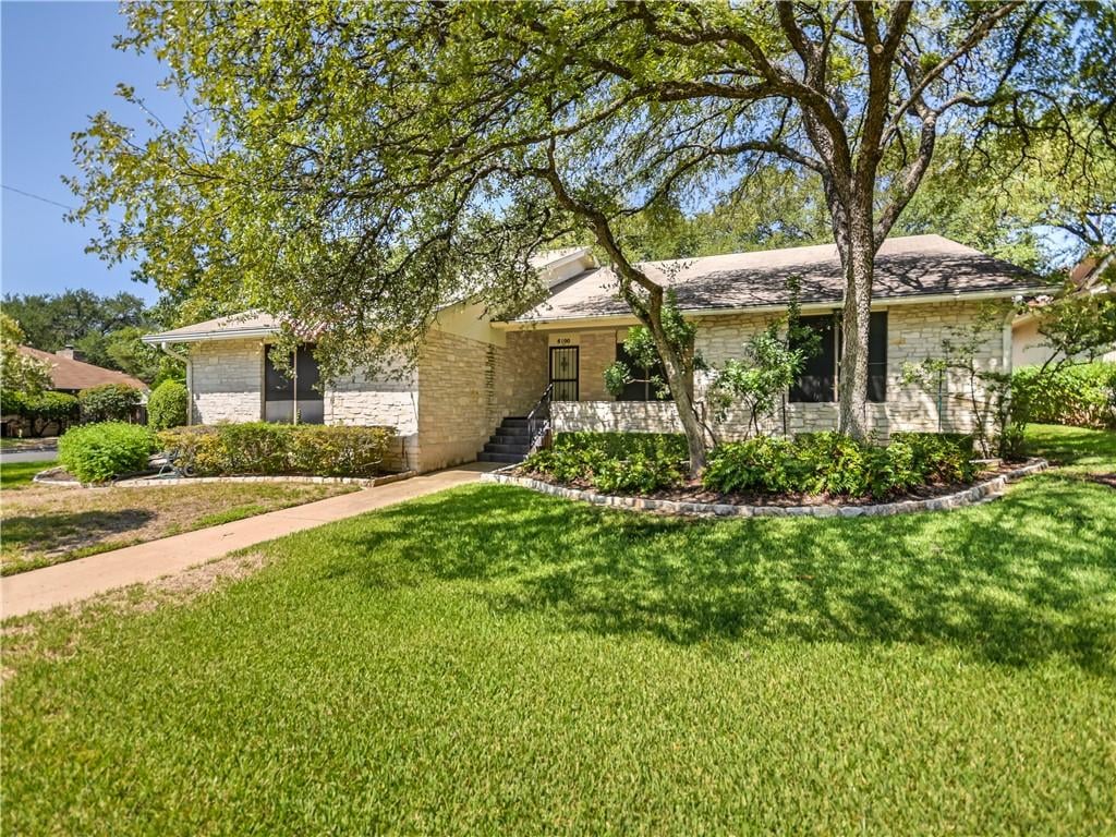 View 8100 Forest Mesa Dr in Spicewood Forest 8100 Forest Mesa Dr - front exterior - Luxury home in Spicewood Forest, Austin, TX