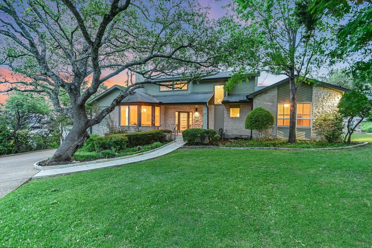 View 8105 Bell Mountain Dr in Long Canyon Ph 01-B 8105 Bell Mountain Dr - front exterior - Luxury home in Long Canyon Ph 01-B, Austin, TX