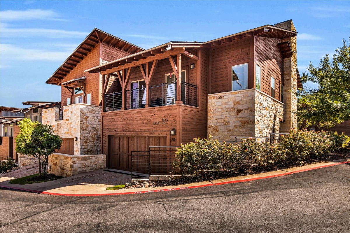 View 8110 Ranch Road 2222 Rd Unit #20 in Hillside 8110 Ranch Road 2222 Rd Unit #20 - front exterior - Luxury home in Hillside, Austin, TX