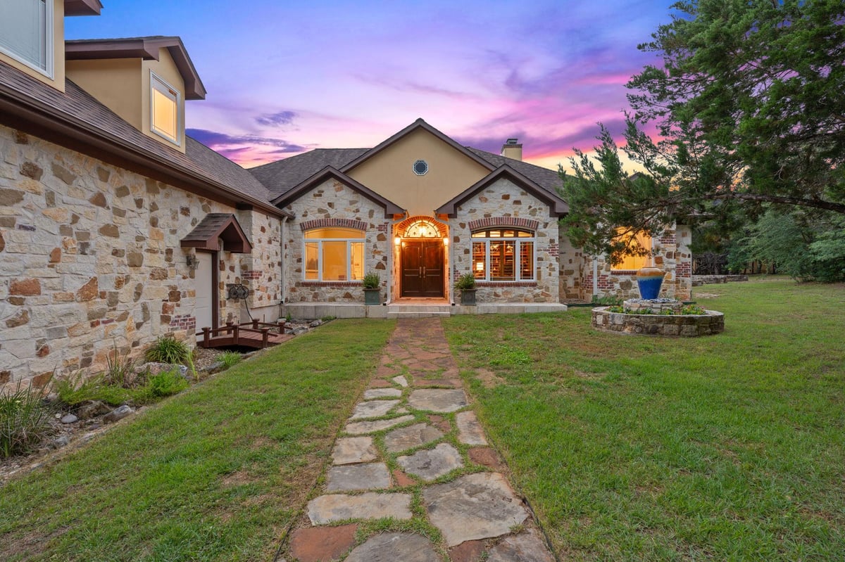 View 8121 Bluff TRL in Bear Creek Estates Sec Two 8121 Bluff TRL - front exterior - Luxury home in Bear Creek Estates Sec Two, Austin, TX