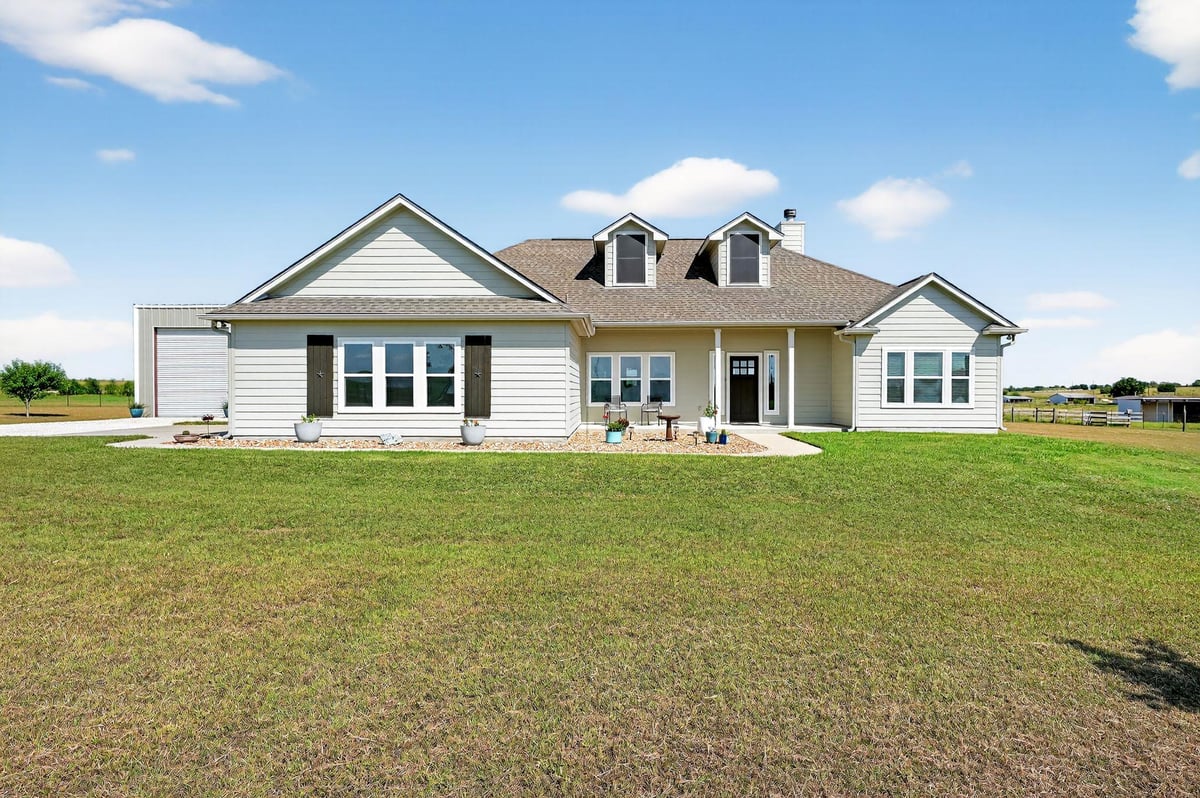 View 813 CR 342 Rd in Estates of Walburg 813 CR 342 Rd - front exterior - Luxury home in Estates of Walburg, Granger, TX