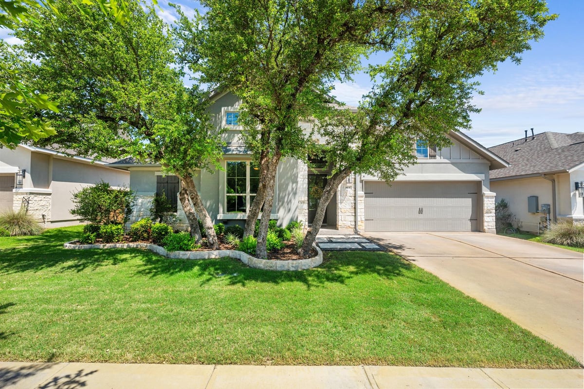 813 Heartleaf - front exterior - Luxury home in Bryson, Leander, TX