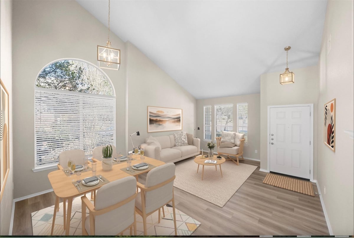 Living area at 8133 Luling Ln - 4 bed 2 bath home
