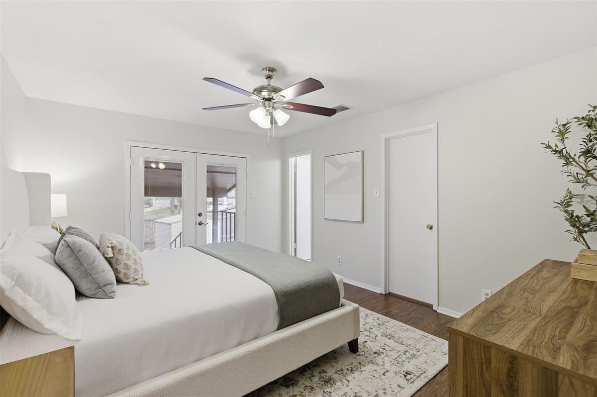 Primary bedroom at 8142 Ceberry Dr Unit #B - 2 bed 2 bath home