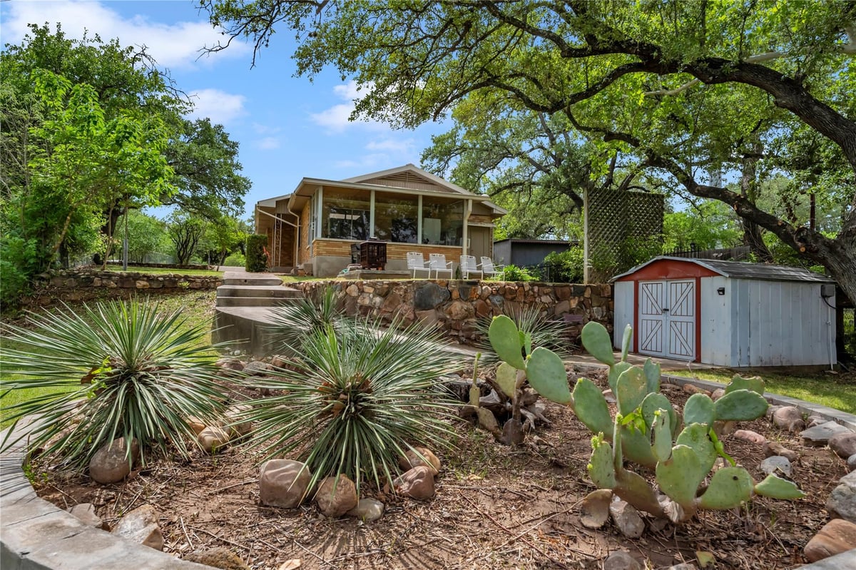 View 817 County Road 126 in Camp Wyatt 817 County Road 126 - front exterior - Luxury home in Camp Wyatt, Kingsland, TX