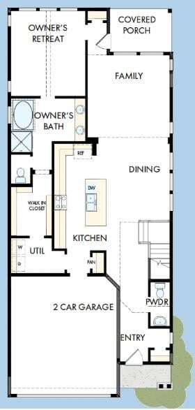 Living area at 819 Perry Pass Unit #45 - 4 bed 3 bath home