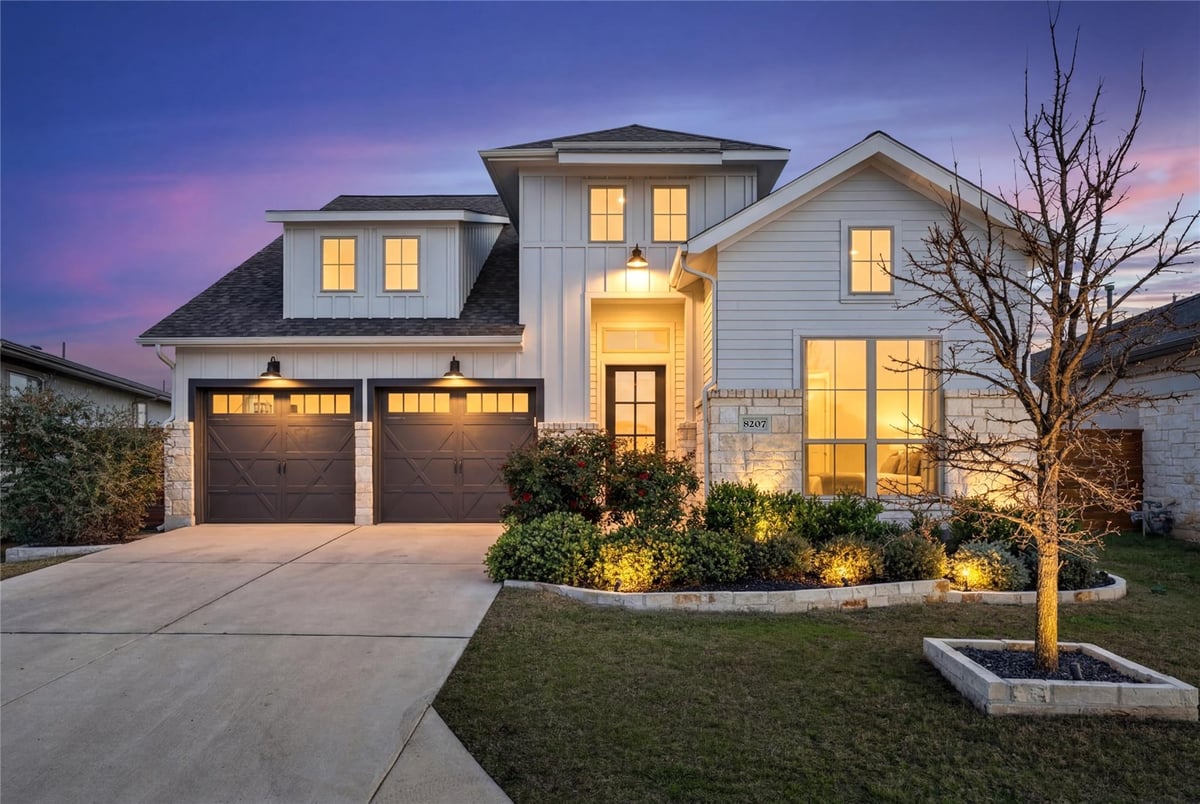 View 8207 Chrysler BND in Easton Park 8207 Chrysler BND - front exterior - Luxury home in Easton Park, Austin, TX