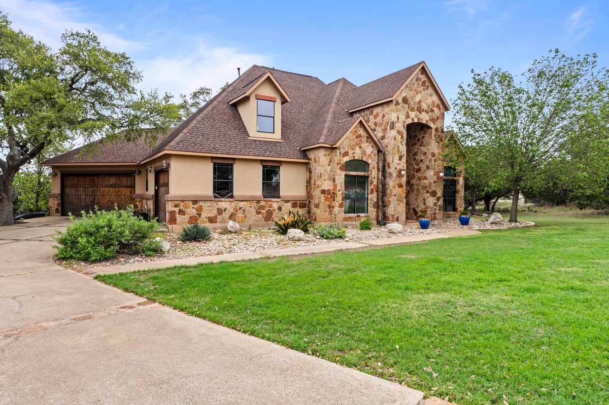 View 8211 Moon Rise TRL in Long Hollow Estates 8211 Moon Rise TRL - front exterior - Luxury home in Long Hollow Estates, Jonestown, TX