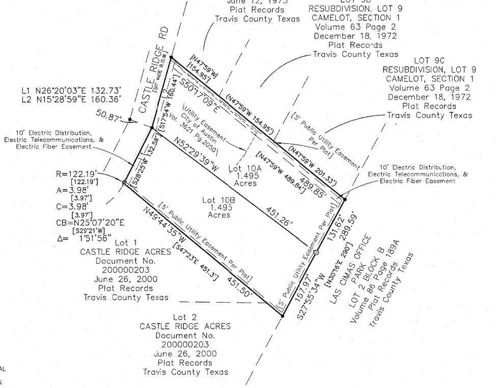View 829A Castle Ridge Rd in Camelot Sec 01 829A Castle Ridge Rd - front exterior - Luxury lot in Camelot Sec 01, Austin, TX