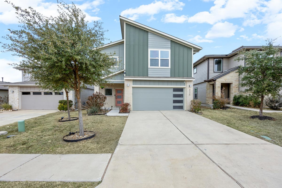 View 8324 Mimi LN in Parker Station 8324 Mimi LN - front exterior - Luxury home in Parker Station, Austin, TX