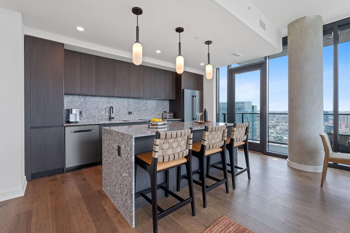 Kitchen at 84 East Ave Unit #1904 - 1 bed 1 bath home