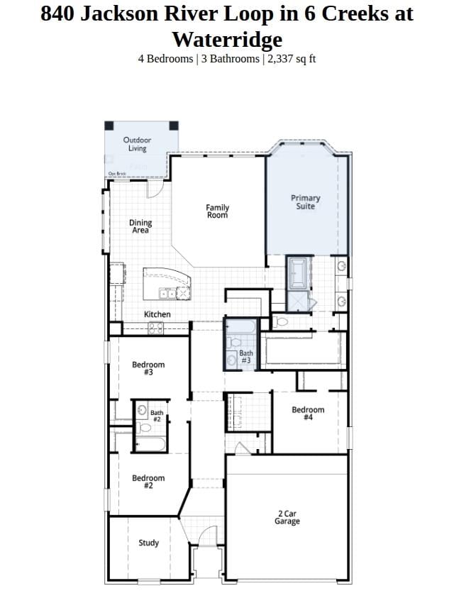 Living area at 840 Jackson River Loop - 4 bed 3 bath home