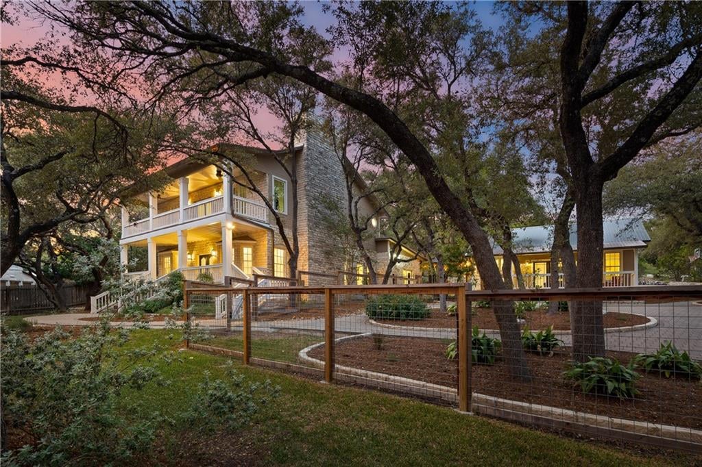 View 8400 Long Canyon DR in Long Canyon Ph 01-A 8400 Long Canyon DR - front exterior - Luxury home in Long Canyon Ph 01-A, Austin, TX